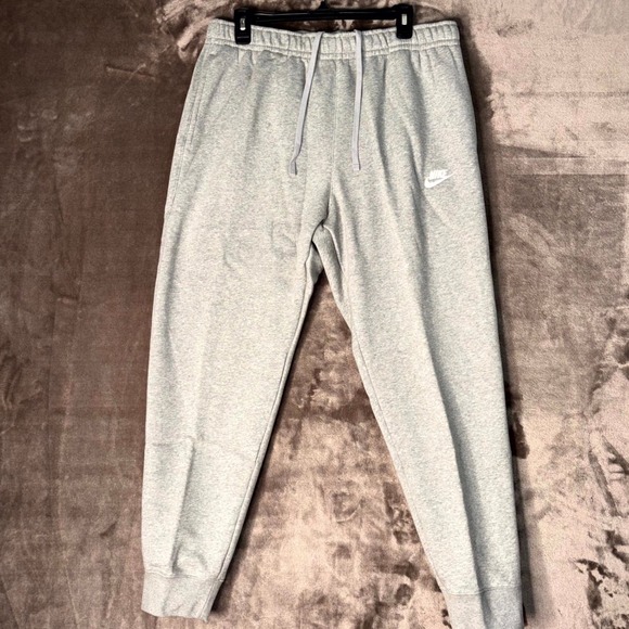 Nike Other - Nike Jogger Pants Mens XL Gray Cotton Swoosh Standard Fit Tapered Leg Drawstring
